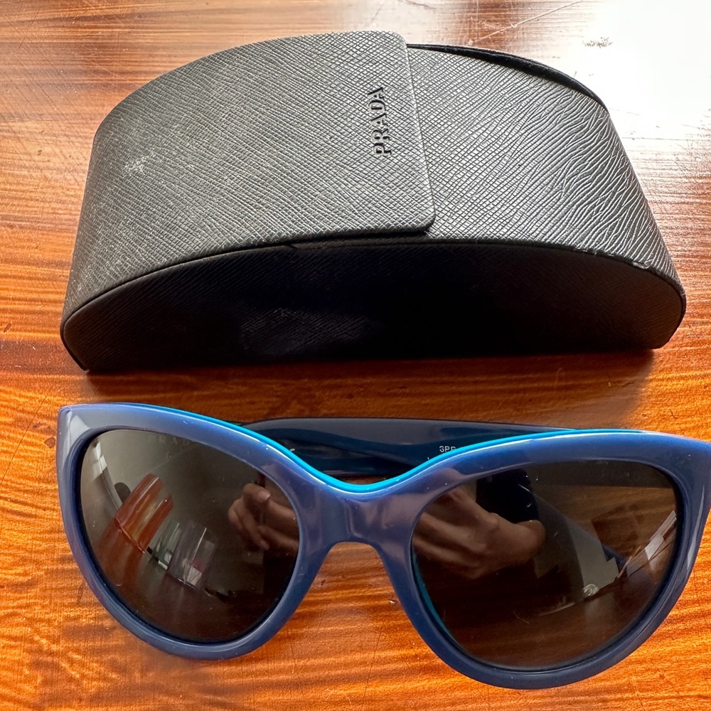 Prada Cat Eye Blue Sunglasses